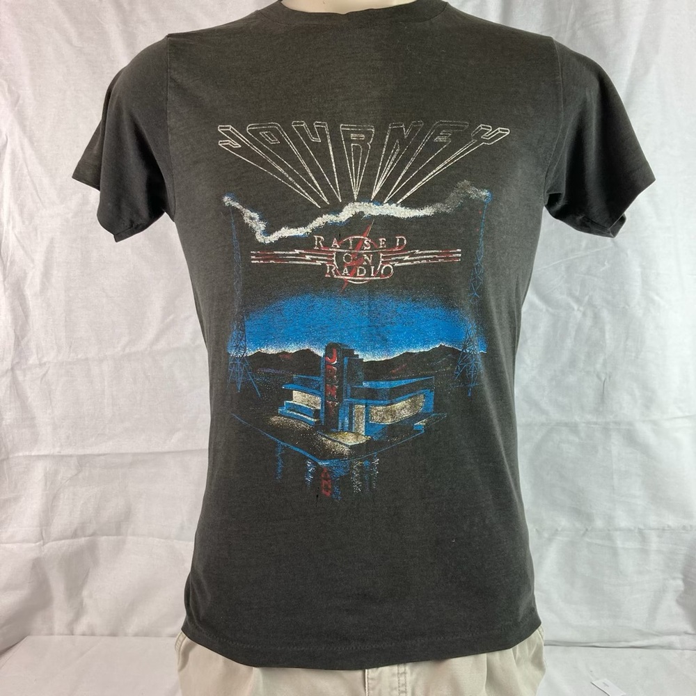 Graphic Tee Journey 1986 Raised On Radio Concert T Shirt Single Stitch Vintage